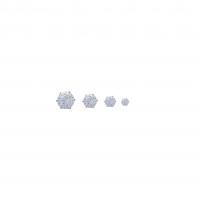 Boucles d'oreilles en laiton zircon cubique, avec Aimant & zircon cubique, Rond, Placage de couleur argentée, bijoux de mode & normes différentes pour le choix & pour femme, transparent, Vendu par PC