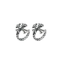 925 Sterling Silver Earring Clip, Cross, fashion jewelry & for woman, original color, 10.5mm 