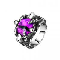Titanium Steel Finger Ring, Vacuum Ion Plating & for man, purple 