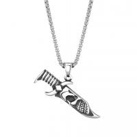 Titanium Steel Necklace, Dagger, Vacuum Ion Plating, fashion jewelry & for man, original color Approx 23.6 
