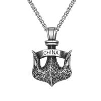 Titanium Steel Necklace, Vacuum Ion Plating, fashion jewelry & for man, original color Approx 23.6 