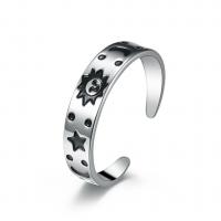 Titanium Steel Cuff Finger Ring, polished, Adjustable & Unisex & enamel, original color 