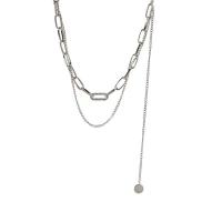 Zinc Alloy Sweater Chain Necklace, with 1.97inch extender chain, silver color plated, fashion jewelry & for woman & with rhinestone Approx 20.08 Inch 