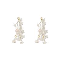 Resin Zinc Alloy Earring, with Resin, fashion jewelry & for woman, clear 