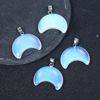 Sea Opal Pendants, Moon, Unisex 