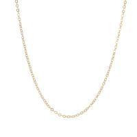 Brass Necklace Chain, with 5cm extender chain, 14K gold plated, Unisex Approx 45 cm 