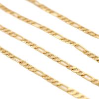 Brass Figaro Chain, 14K gold plated, DIY, 5mm 