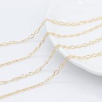 Brass Oval Chain, 14K gold plated, DIY, 3.6mm 