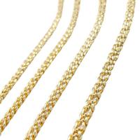 Brass Curb Chain, 14K gold plated, DIY 