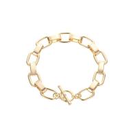 Brass Bracelets, 14K gold plated, Unisex Approx 17.5 cm 