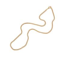 metal Cadena para collar, chapado en oro de 14 K, unisexo, 2.7mm, longitud:aproximado 43.5 cm, Vendido por UD