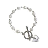 Bracelets de perles En alliage de zinc , avec perle de plastique, papillon, Placage, pour femme, plus de couleurs à choisir, 12mm .87 pouce, Vendu par PC