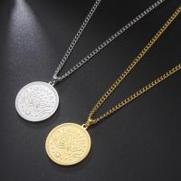 304 Stainless Steel Necklace, Round, Vacuum Ion Plating, fashion jewelry & for man Approx 23.62 Inch 