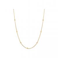 Brass Necklace Chain, Round, 18K gold plated, fashion jewelry & Unisex 1.2mm cm 