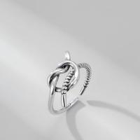 Sterling Silver Finger Ring, 925 Sterling Silver, platinum plated, Adjustable & for woman, original color 