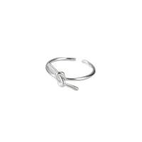 Sterling Silver Finger Ring, 925 Sterling Silver, platinum plated, Adjustable & for woman, original color 