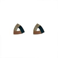 Zinc Alloy Rhinestone Stud Earring, Triangle, fashion jewelry & for woman & with rhinestone 