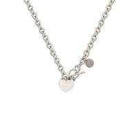 Zinc Alloy Necklace, Heart, silver color plated, fashion jewelry & for woman Approx 17.13 Inch 