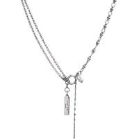 Collier zircon cubique de zinc Alloy, alliage de zinc, avec perle de plastique, avec 2.95inch chaînes de rallonge, bijoux de mode & pavé de micro zircon & pour femme Environ 16.14 pouce, Vendu par PC