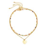 Fashion Multi Layer Necklace, Zinc Alloy, with 2.7inch extender chain, plated, fashion jewelry & multilayer & for woman Approx 13.7 Inch 
