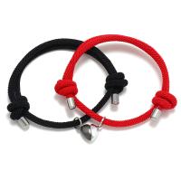 Couple Bracelet, Milan Cord, with Zinc Alloy, 2 pieces & Adjustable & fashion jewelry & Unisex 4mm Approx 18-28 cm 