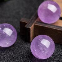 Natural Amethyst Beads, Round, DIY & no hole, purple, 17mm 