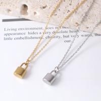Stainless Steel Jewelry Necklace, 304 Stainless Steel, with 1.97inch extender chain, Lock, Vacuum Ion Plating, fashion jewelry & for woman Approx 15.75 Inch 