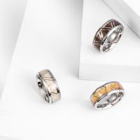 304ステンレススチール 指輪, エポキシスティッカー, ファッションジュエリー & 異なるサイズの選択 & 男性用, 無色, 売り手 パソコン