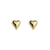 Brass Huggie Hoop Earring, Heart, plated, fashion jewelry & for woman 10mm 