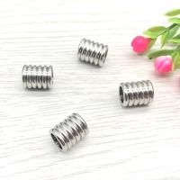 304 Stainless Steel Spacer Bead, Column, polished, DIY, original color Approx 6mm 