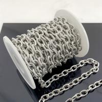 Stainless Steel Oval Chain, 304 Stainless Steel, polished, DIY, original color, 6.8mm 