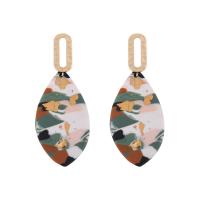 Polymer Clay Drop Earring, with Zinc Alloy, fashion jewelry & for woman 