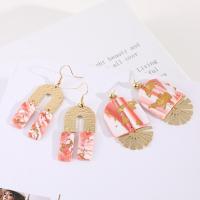 Polymer Clay Drop Earring, fashion jewelry & for woman 