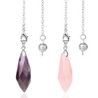 Zinc Alloy Pendulum, with Gemstone, platinum color plated & Unisex Approx 7.09 Inch 