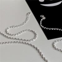 Sterling Silver Jewelry Necklace, 925 Sterling Silver, silver color plated, fashion jewelry & for woman, original color, 420mm 