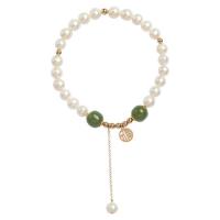 Perlen Armbänder, Natürliche kultivierte Süßwasserperlen, Modeschmuck & verschiedenen Materialien für die Wahl & für Frau, farbenfroh, 180mm, verkauft von PC