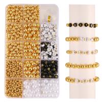 Plastic Spacer Beads, gold color plated, gold 