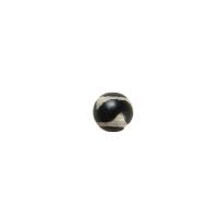 Perles agate dzi tibétaine naturelle, Rond, noire, 8mm, Vendu par PC