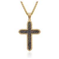 Stainless Steel Cross Pendants, 316L Stainless Steel, polished, DIY & for man 