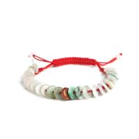 Jadeite Bracelet, with Wax Cord, polished, Adjustable & braided bracelet & Unisex Approx 8 Inch 