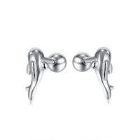 Stainless Steel Stud Earring, 304 Stainless Steel, fashion jewelry & Unisex, original color, 10.5mm 