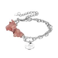 Gemstone Chip Bracelets, Zinc Alloy, with 6.5 extender chain, fashion jewelry & for woman cm 