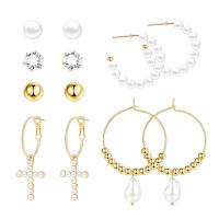 Freshwater Pearl Earring Set, 6 pieces & fashion jewelry & for woman 