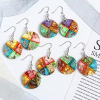 Impression Jasper Drop Earring, Round & for woman 