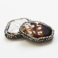 Achat Perlen mit Strass , mit Ton, DIY, keine, 28x27mm, verkauft von PC