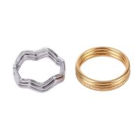 Titanium Steel Finger Ring, three layers & Unisex  