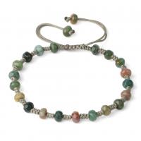 Gemstone Bracelets, with Cotton Cord, fashion jewelry & for woman & faceted, 6mm Approx 6.93 Inch 