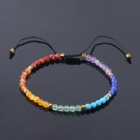 Gemstone Bracelets, with Cotton Cord & Unisex & faceted Approx 7.09 Inch 