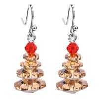 Crystal Drop Earring, Christmas Tree, fashion jewelry & for woman 30mm 