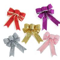 Ribbon Bow, Flocking Fabric, with Sequins, Bowknot, Christmas jewelry 